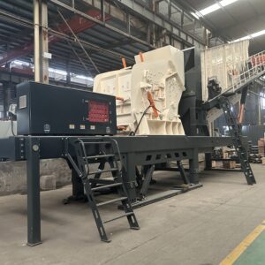 Trituradora de impacto móvil montada sobre ruedas